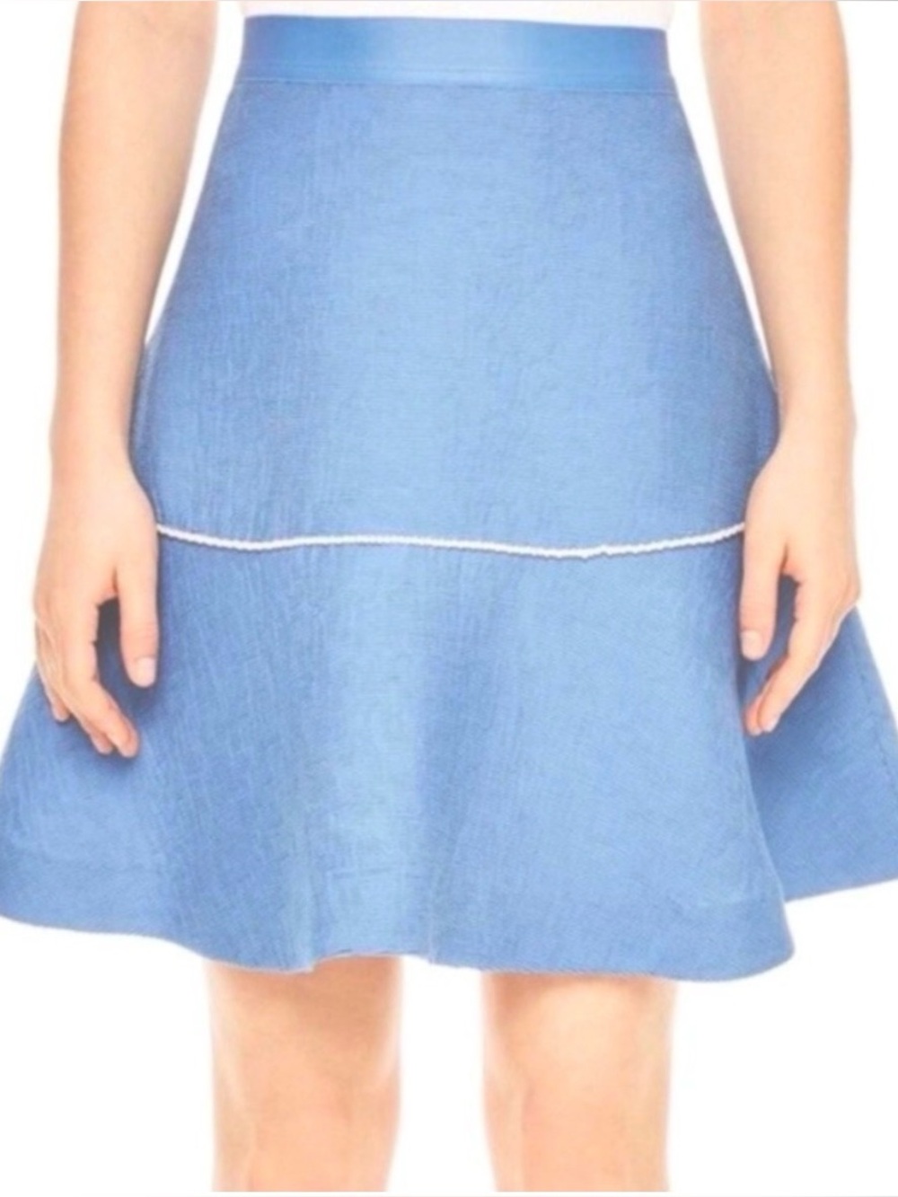 Sandro Pearl Peplum Skirt Blue Size 1 (Small)